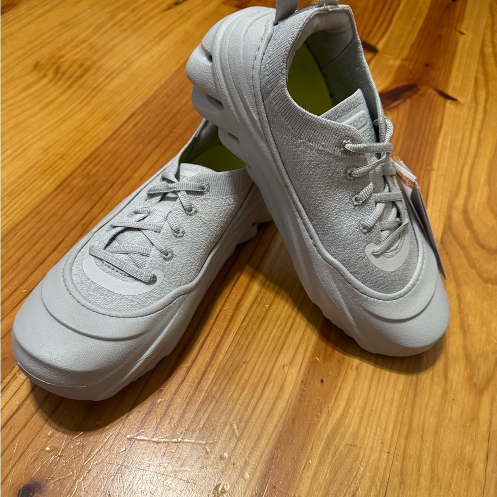 CROCS Light Gray Platform Athletic Lace-Up Sneakers - Picture 10 of 10